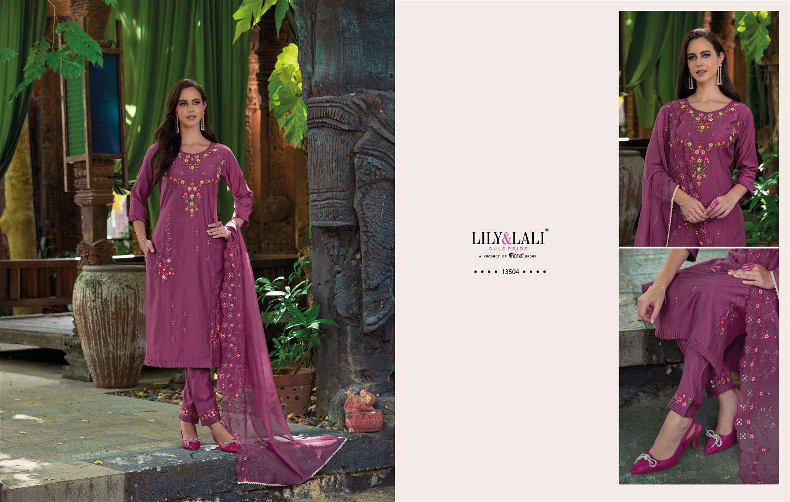 Lily And Lali Rang Ja Viscose Readymade Suits Catalog
